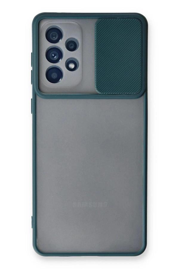 Samsung Galaxy A53 5G Kılıf Palm Buzlu Kamera Sürgülü Silikon - Yeşil - Image 1