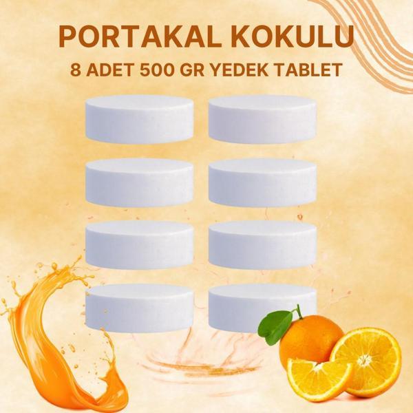 4 Adet 2x500 gr Nem Alıcı Rutubet Ve Küf Önleyici Yedek Tablet Portakal - Image 1