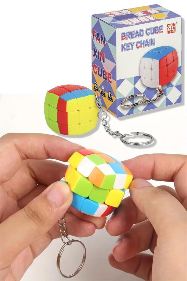 3x3x3 Rübik Akıl Küpü Taşınabilir Anahtarlık Renkli Dayanıklı Magic Hızlı Dönüşlü Zeka Oyuncağı - Image 1