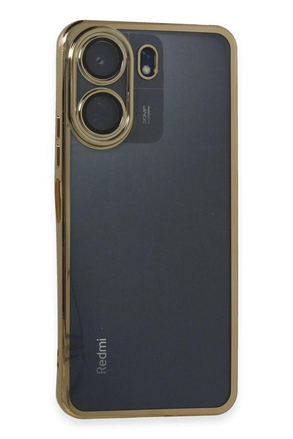 Xiaomi Redmi 13C Kılıf Lensli Silikon - Gold - Image 1