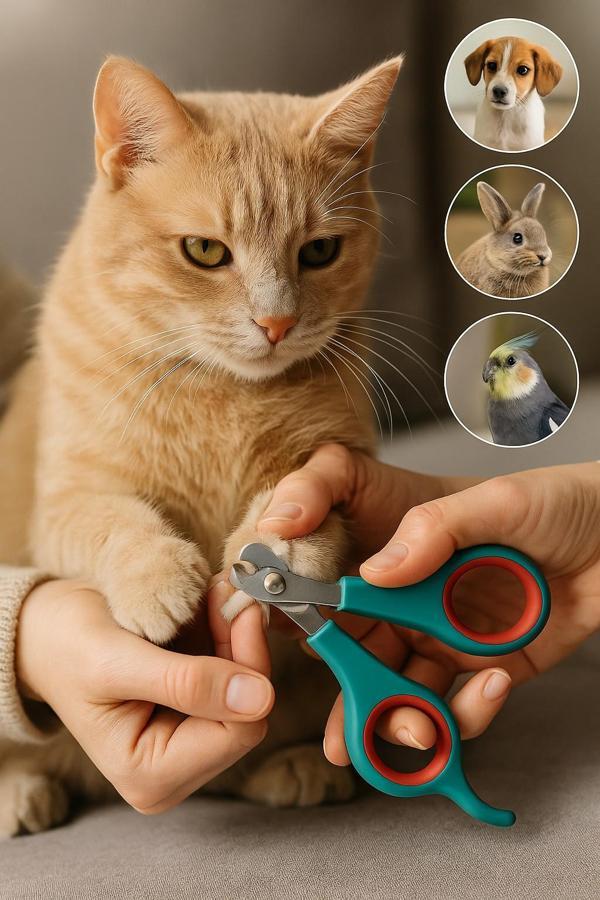 Kedi Köpek Tavşan Kuş Tırnak Makası Paslanmaz Çelik Ergonomik Sap Kaymaz Güvenli Kullanım - Image 1