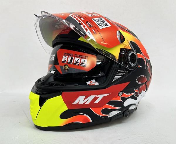 MT Thunder 4sv Yamanaka B3 Şefaf Vizörlü Kask Mat Renk - Iç Güneş Vizörlü - Image 1