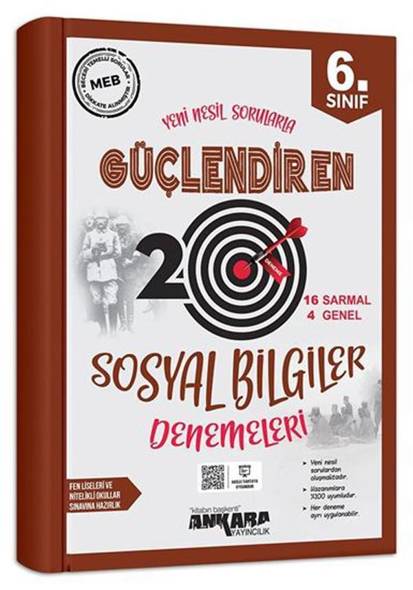Ankara Yayınları 6. Sınıf Sosyal Bilgiler Güçlendiren 12 Li Deneme 2021-2022 - Ankara Yayıncılık - Image 1