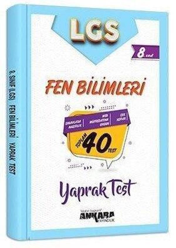Ankara Yayınları 8. Sınıf Lgs Fen Bilimleri Yaprak Test 2021-2022 - Ankara Yayıncılık - Image 1