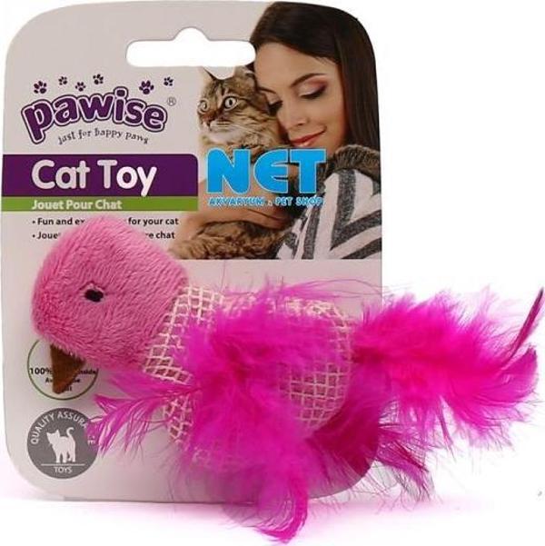 Pawise Catnipli Peluş Kuş Kedi Oyuncağı 9 cm 28186 - Image 1