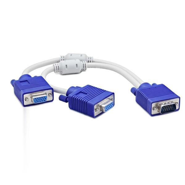 Vga To 2 * Vga F Y Kablo 30Cm Beyaz HDX7753 - Image 1