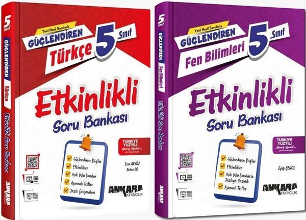 Ankara 2025 5. Sınıf Türkçe + Fen Bilimleri Güçlendiren Etkinlikli Soru Seti 2 Kitap Güncel Müfredat - Ankara Yayıncılık - Image 1