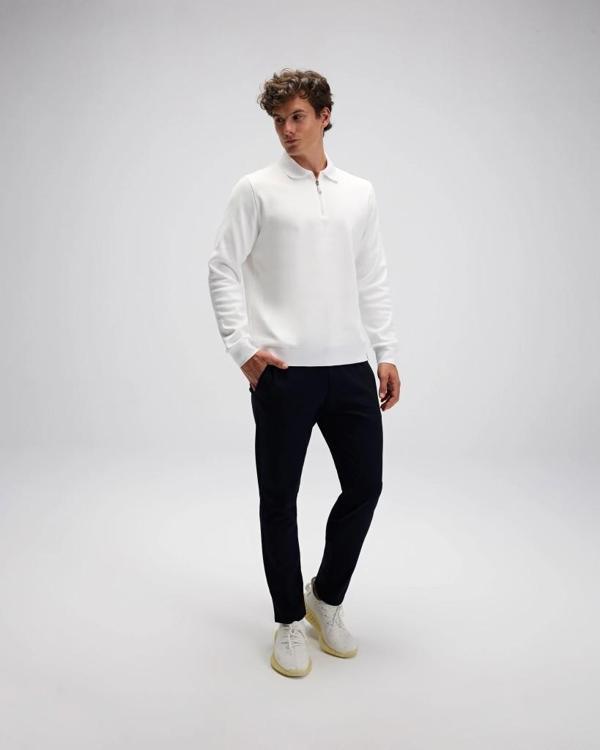 ELLESSE EM602-BG Erkek Bej Yarım Fermuarlı Polo Sweat - Image 1