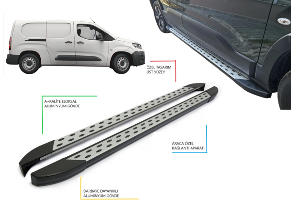 BERLİNGO MAXİ PANEL VAN UZUN ŞASE NOKTALI YAN BASAMAK 2019 2020 2021 2022 2023 2024 2025 2026 2027 - Image 1