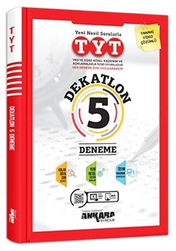 Ankara Yayınları Tyt Dekatlon 5 Li Özgün Deneme 2021-2022 - Ankara Yayıncılık - Image 1