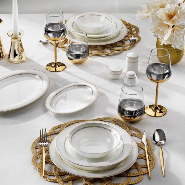 Schafer Silver Yemek Takımı 56 Parça-Altın 02 - Image 1