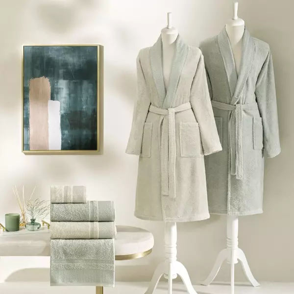 Taç Raya Pure Cotton Pamuk Aile Seti Taş Açık Yeşil - Image 1