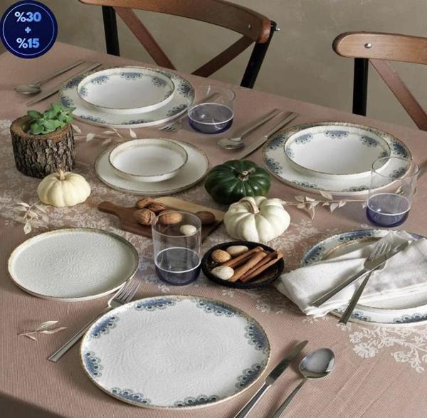 Pierre Cardin Bohem 24 Parça 6 Kişilik Yemek Takımı - Image 1