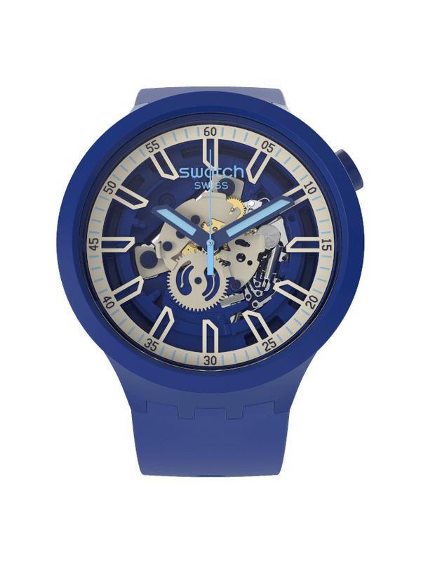 Swatch Big Bold Iswatch Blue Unisex Kol Saati SB01N102 - Image 1