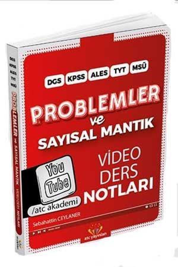 Atc Yayınları Dgs Kpss Ales Tyt Msü Problemler Ve Sayısal Mantık Video Ders Notları  - Atc Yayınları - Image 1