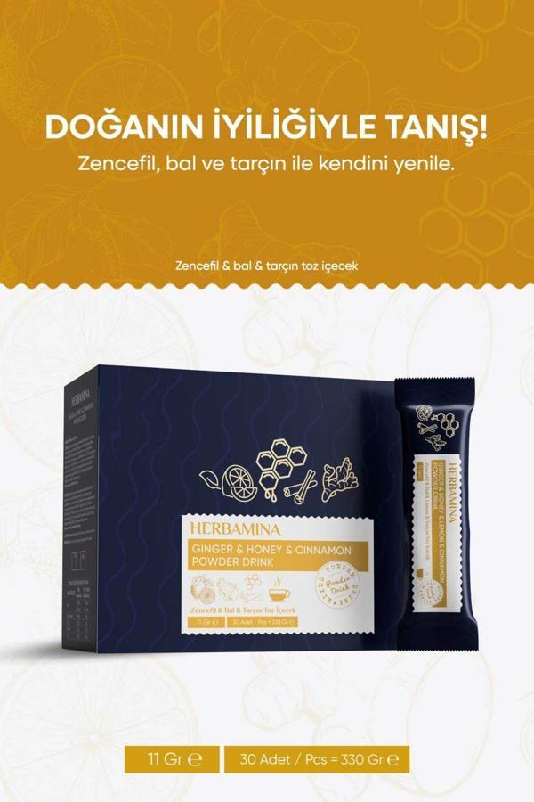 Ginger Drink - Zencefil & Bal & Tarçın Toz İçecek - Image 1
