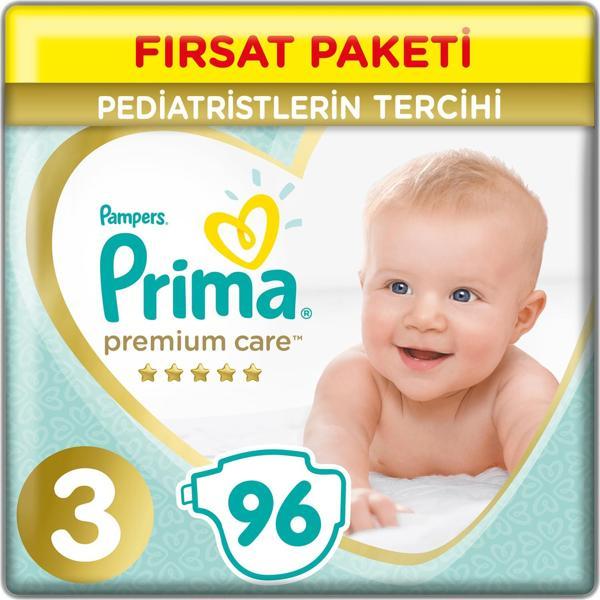 Prima Bebek Bezi Premium Care 3 Beden 96 Adet Junior Fırsat Paket - Image 1