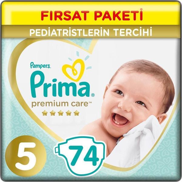 Prima Bebek Bezi Premium Care 5 Beden 74 Adet Junior Fırsat Paketi - Image 1