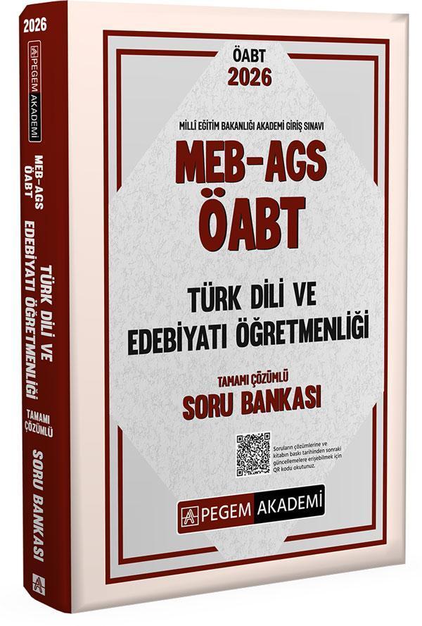 2026 MEB AGS ÖABT Türk Dili ve Edebiyatı Öğretmenliği Tamamı Çözümlü Soru Bankası - Pegem Akademi Yayıncılık - Image 1