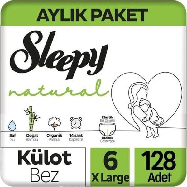 Sleepy Natural Külot Bebek Bezi 6 Beden Xlarge 128 Adet - Image 1