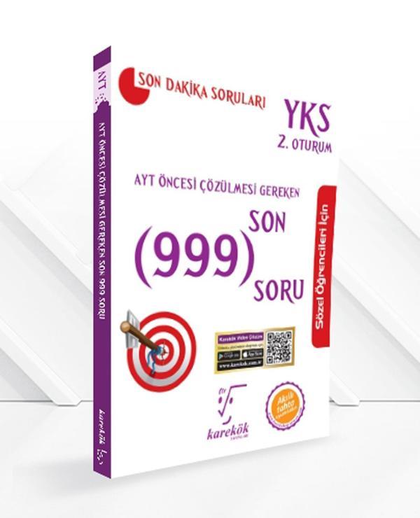Karekök Yayınları Ayt Öncesi Çözülmesi Gereken Son 999 Soru Sözel Öğrenciler İçin - Karekök Eğitim Yayınları - Image 1