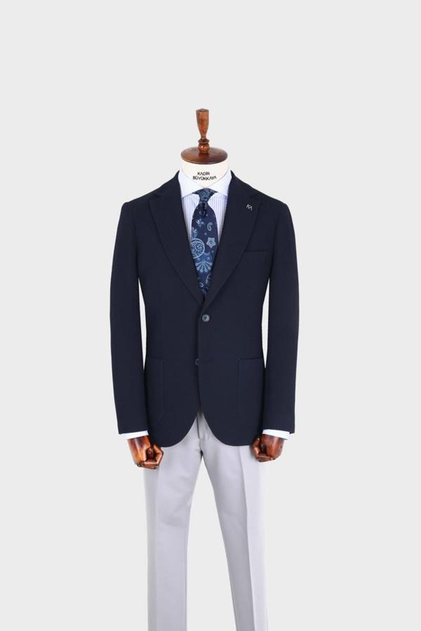 Kırlangıç Yaka Erkek Ceket-KAX5117S - Image 1