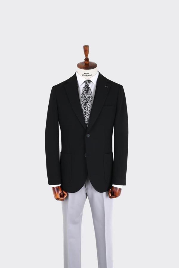 Kırlangıç Yaka Erkek Ceket-KAX5117S - Image 1