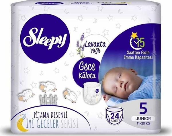 Sleepy Lavanta Yağlı 5 Numara Junior 24'lü Gece Külodu - Image 1