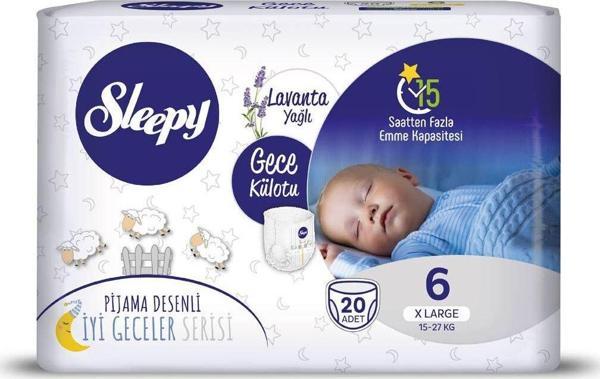 Sleepy Lavanta Yağlı 6 Numara X Large 20'li Gece Külodu - Image 1