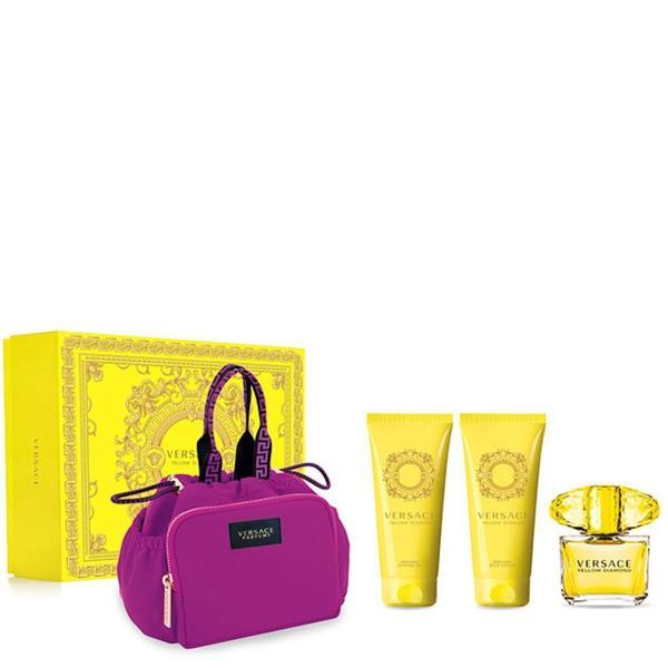 Versace Yellow Diamond EDT 90 ML Set (Perfume 90ML+Shower Gel100ML+Body Lotion100ML+Pouch) - Image 1
