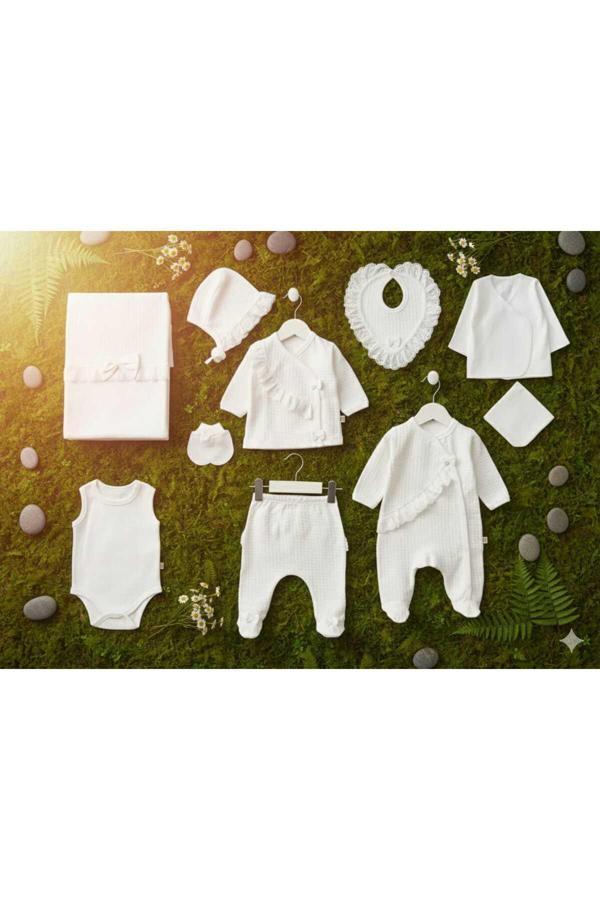 Minizeyn Tekstil Minizeyn Pretty Girl 10 Lu Set Kız Bebek Hastane Çıkışı - Image 1