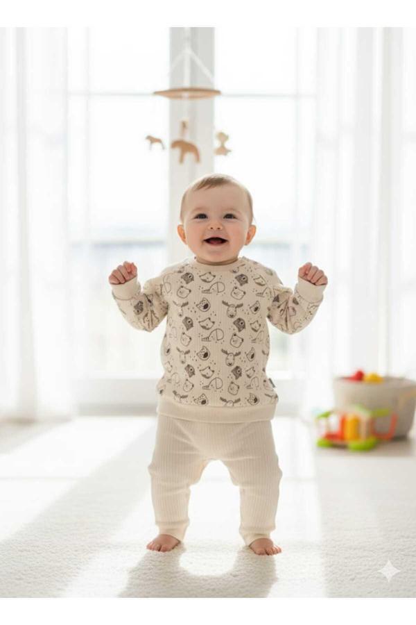 Ciciben Baby Kids 2 Çıtçıtlı Yaka 2 Li Bebek Takım - Image 1