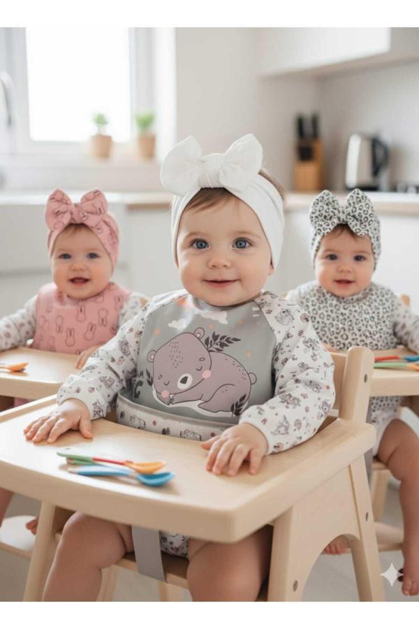 Newworld Baby 3 Lü Çift Katlı Başı Tam Saran Kız Bebek Bone - Image 1