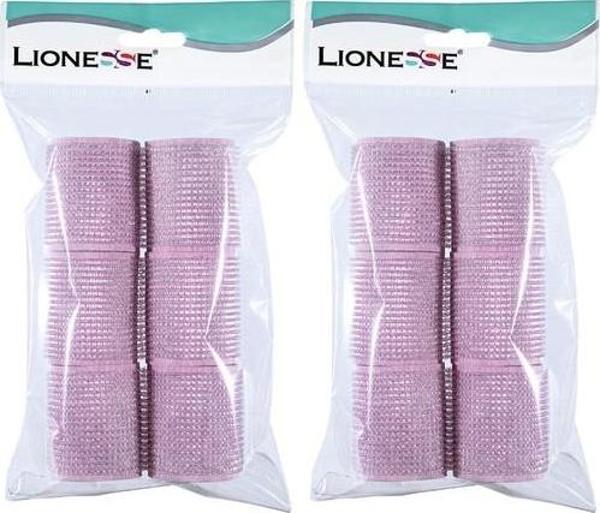 Lionesse Bigudi 1113 Süngerli Pembe 6'Lı Paket 2 Adet - Image 1