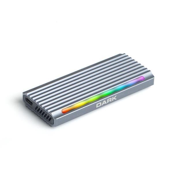 Dark DK-AC-DSEM5 USB 3.2 Gen2 Type C - M.2 NVMe & NGFF SATA SSD RGB LEDLİ Disk Kutusu - Image 1