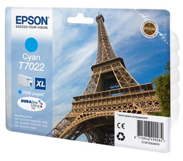 Epson T7022 Cyan Mavi 2.000 Sayfa Mürekkep Kartuş T70224010 - Image 1