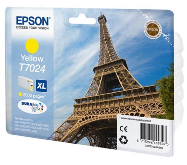Epson T7024 Yellow Sarı 2.000 Sayfa Mürekkep Kartuş T70244010 - Image 1