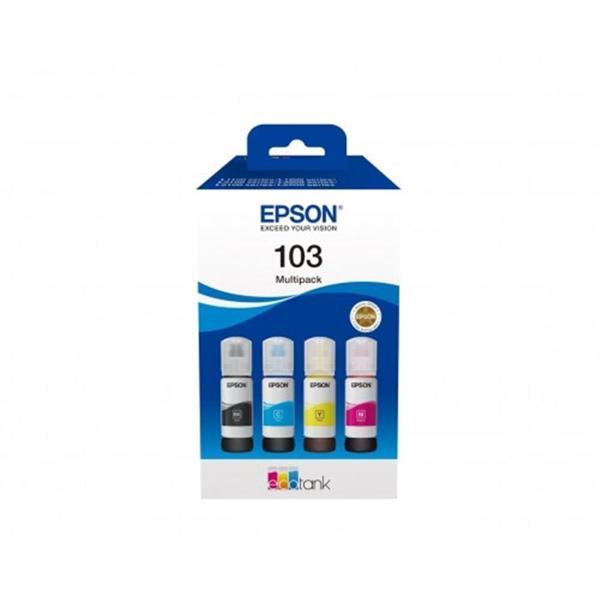 Epson 103 Cyan-Magenta-Yellow-Black Mavi-Kırmızı-Sarı-Siyah T00S6 4lü Multipack Kartuş - Image 1