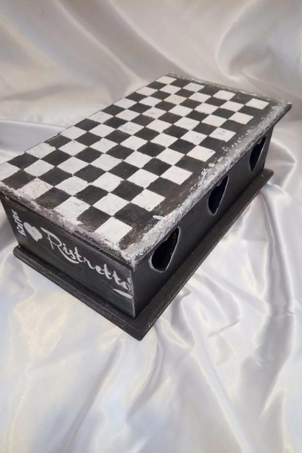 Sevgili Hediye Kutusu Dama Satranç Sevgililer Günü Ahşap El İşi Hand Made Mücevher Kutusu Orta Boy - Image 1