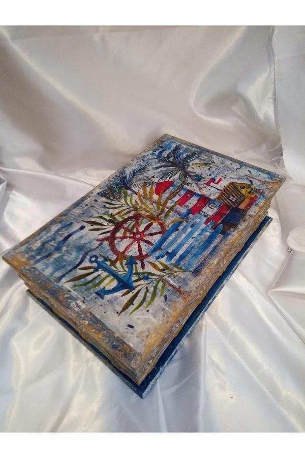 Sevgili Hediye Kutusu Sevgililer Günü Ahşap El İşi Hand Made Mücevher Kutusu Orta Boy 01 - Image 1
