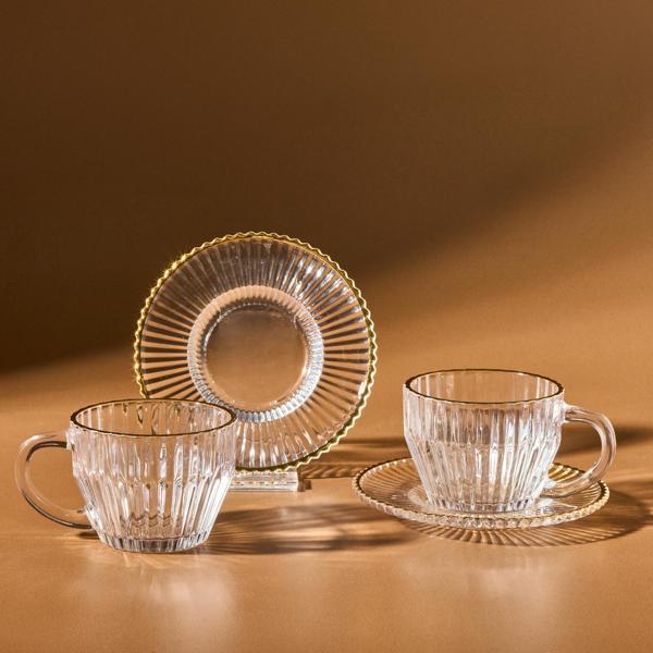 Karaca Duru 2 Kişilik Çay Fincan Takımı 220 ml - Image 1