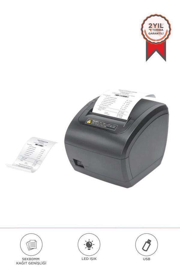 Torima TRP-838X Siyah Termal Adisyon,Fiş,Barkod,Adres,Posta Etiketi,Pazaryerleri İle Uyumlu Yazıcı - Image 1