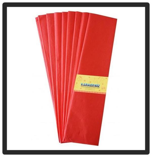 Lino Krapon Kağıdı Kırmızı - 6 adet - Image 1