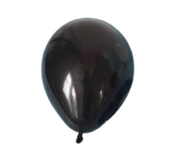 Party Metalik Siyah Balon 100lü - Image 1