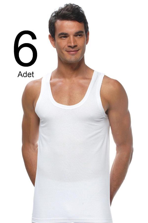 Gümüş 6'Lı Paket Klasik Erkek Atlet - Image 1