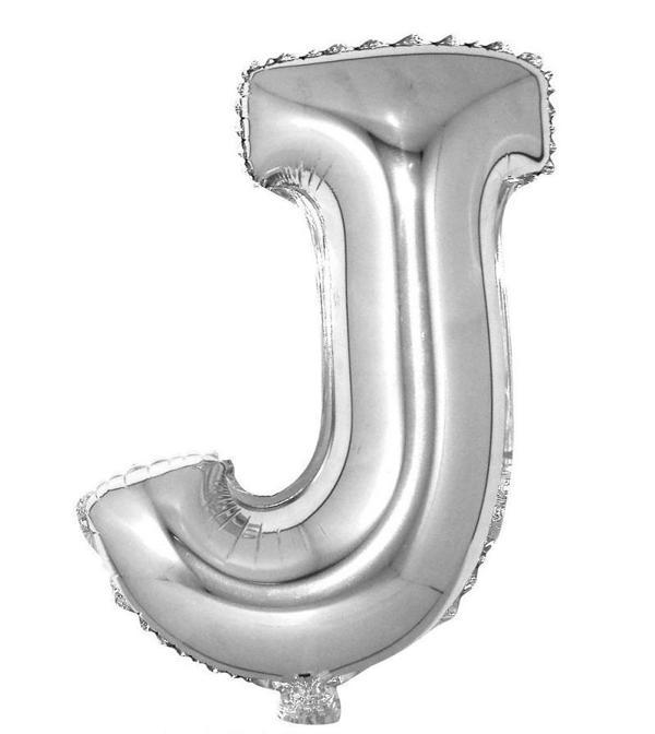 Folyo Balon Gümüş J Harfi 100 cm - Image 1