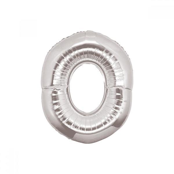 Folyo Balon Gümüş 0 Rakam 100 cm - Image 1
