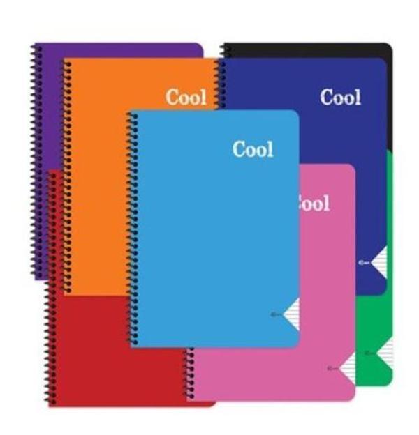 Keskin Color 96 Yaprak A4 Defter Kareli Spiralli Pp Kapak Karışık - 3 adet - Image 1