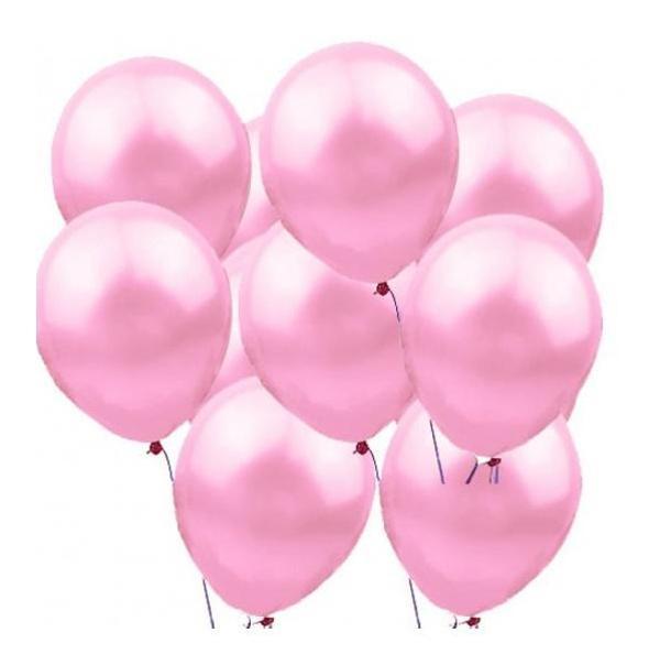 Party Marty Metalik Balon Pembe 100Lü - Image 1