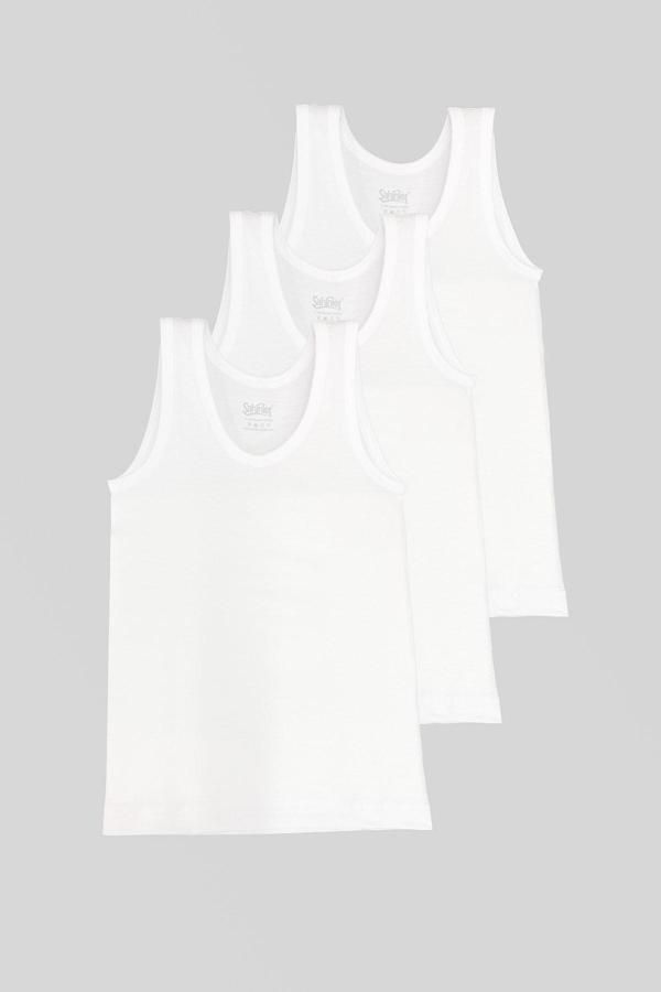 Şahinler Ec002, 6'Lı Paket Erkek Çocuk Askılı Penye Atlet Ec002 %100 Pamuklu - Image 1